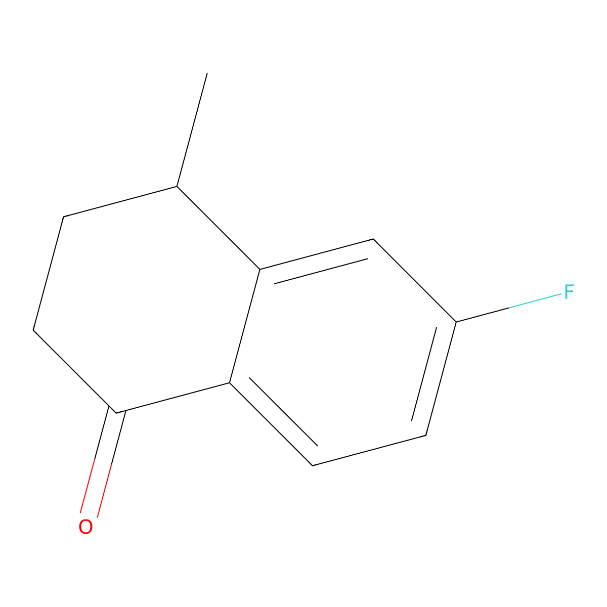 6-Fluoro-4-methyl-3,4-dihydronaphthalen-1(2H)-one molecular structure, CAS 61191-92-2