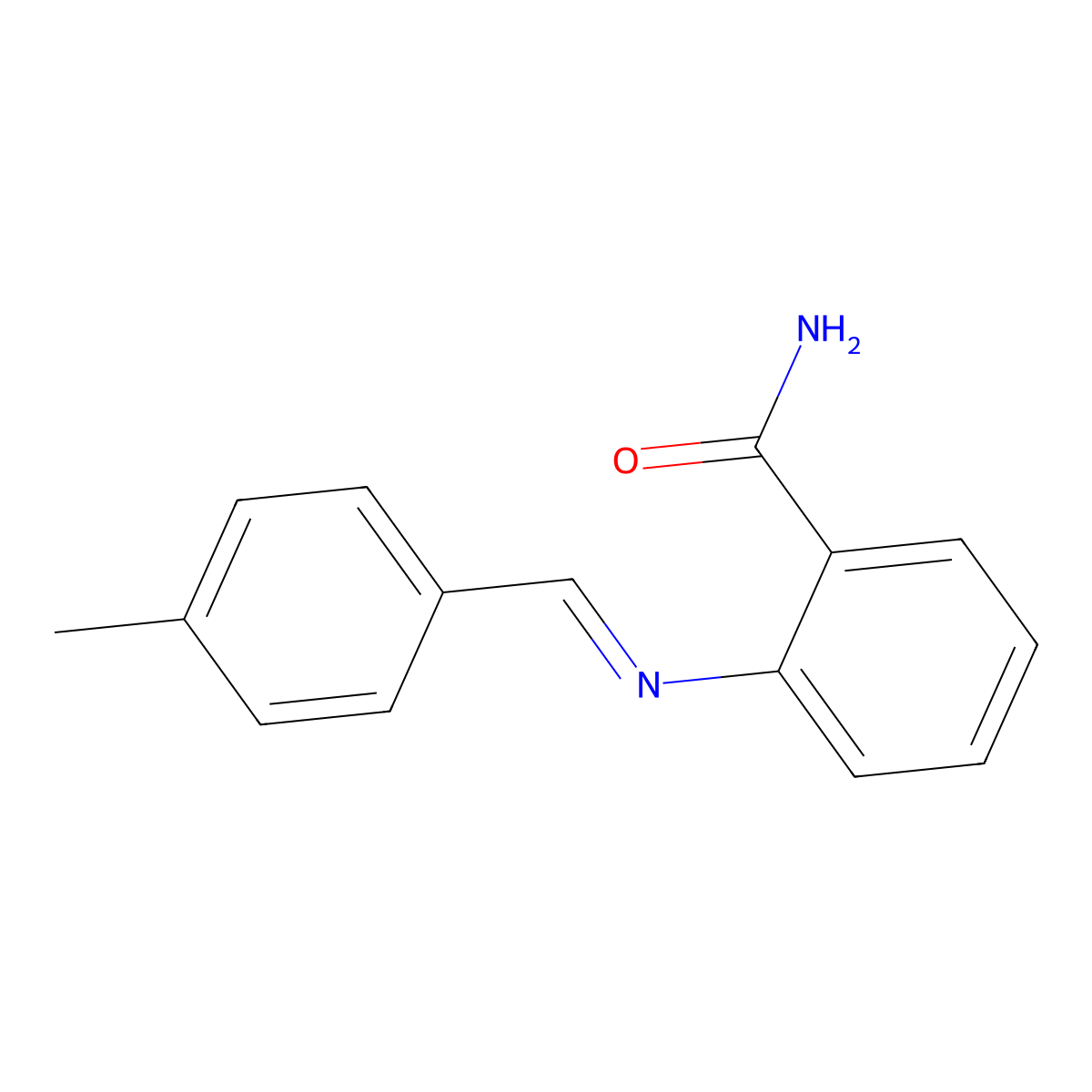 2-[(4-Methylbenzylidene)amino]benzamide molecular structure, CAS 61195-13-9