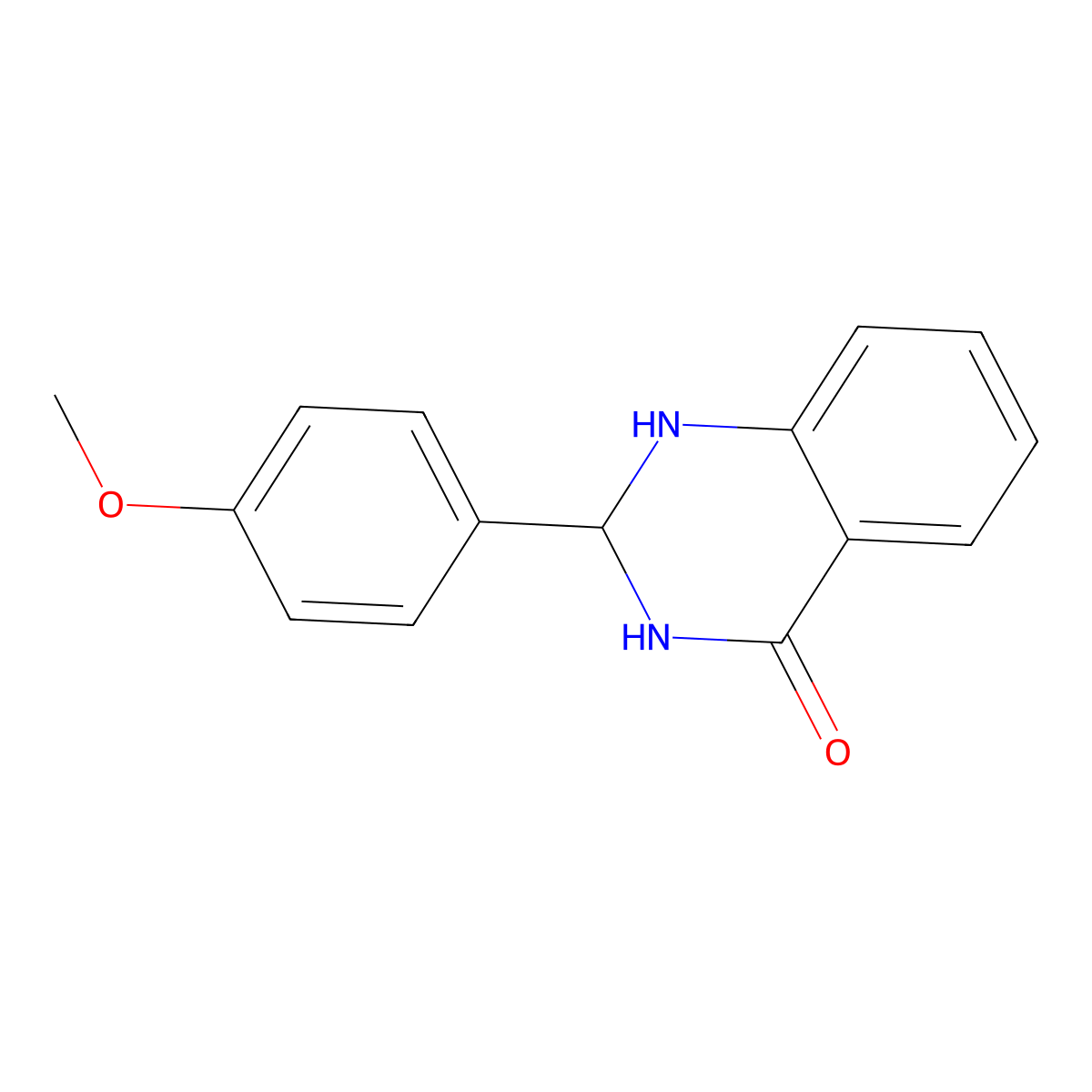 1,2-Dihydro-2-(4-methoxyphenyl)-4(3H)-quinazolinone molecular structure, CAS 61195-16-2