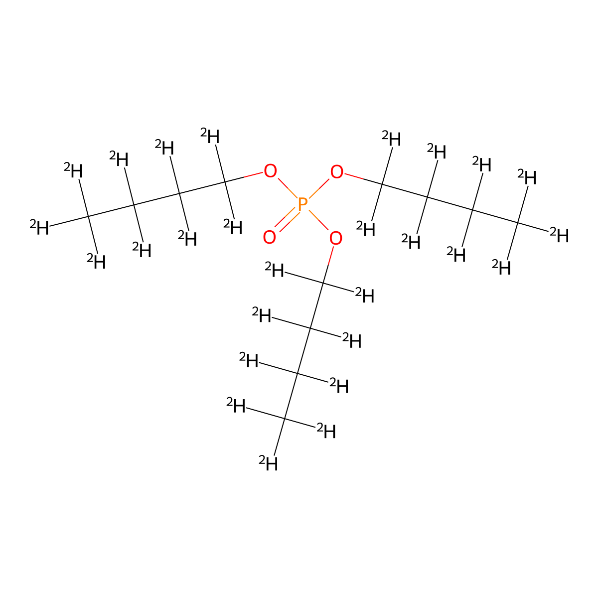 Tris(1,1,2,2,3,3,4,4,4-nonadeuteriobutyl) phosphate molecular structure, CAS 61196-26-7