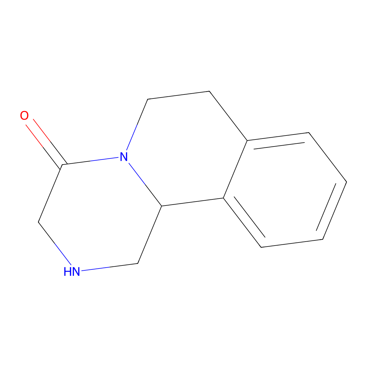 Praziquanamine molecular structure, CAS 61196-37-0