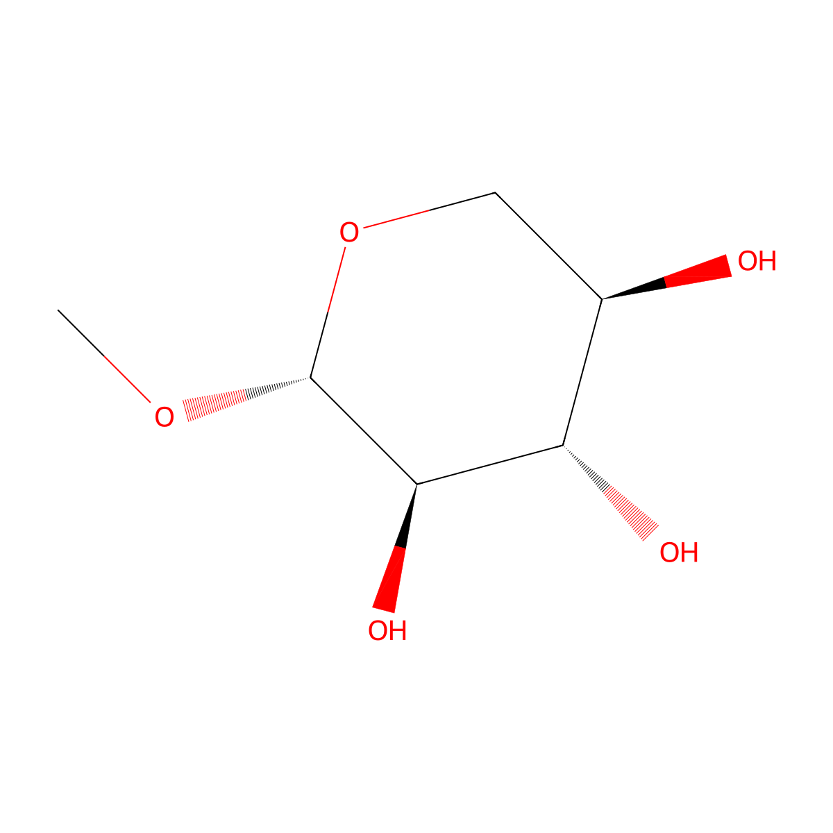 methyl beta-D-xylopyranoside molecular structure, CAS 612-05-5
