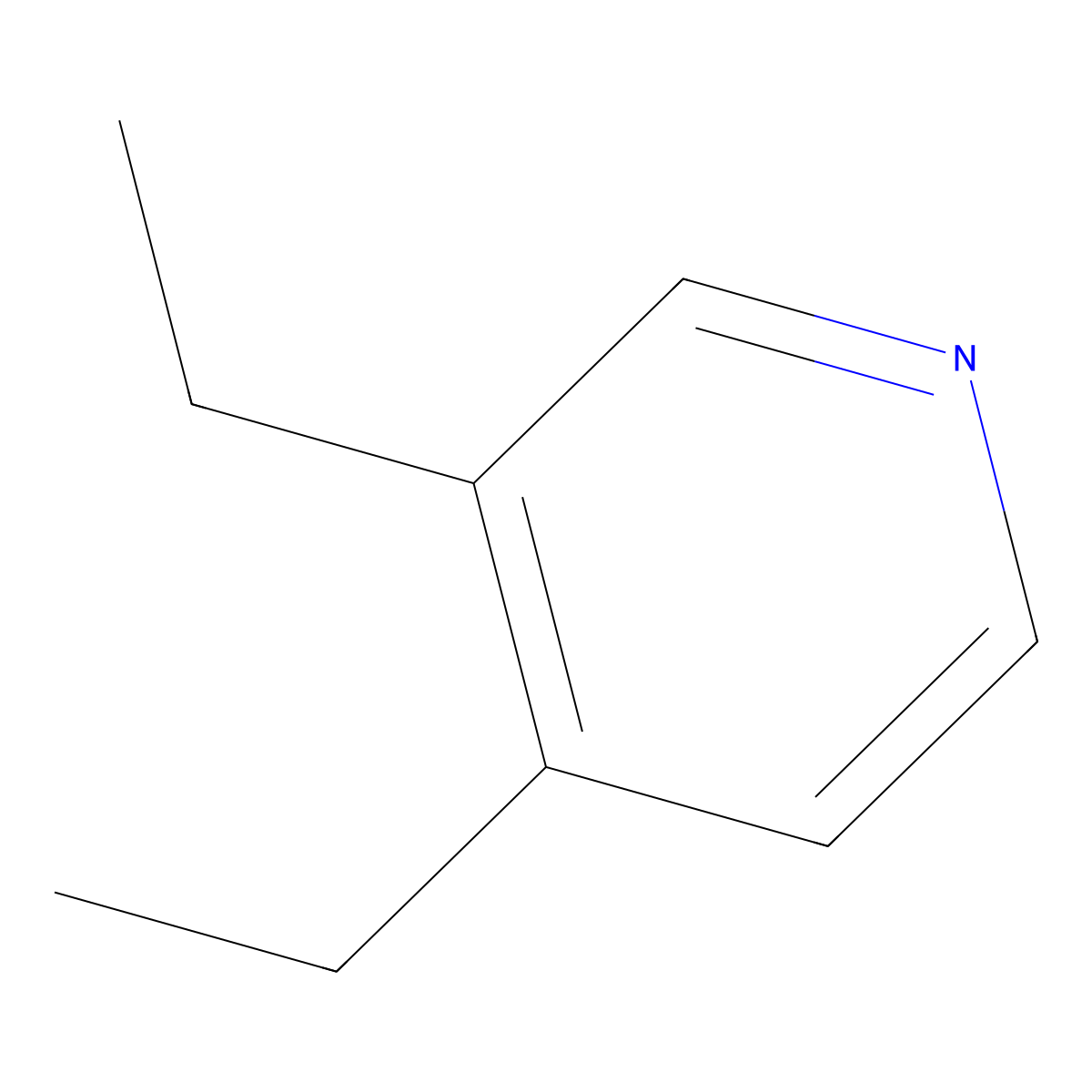 3,4-Diethylpyridine molecular structure, CAS 612-11-3