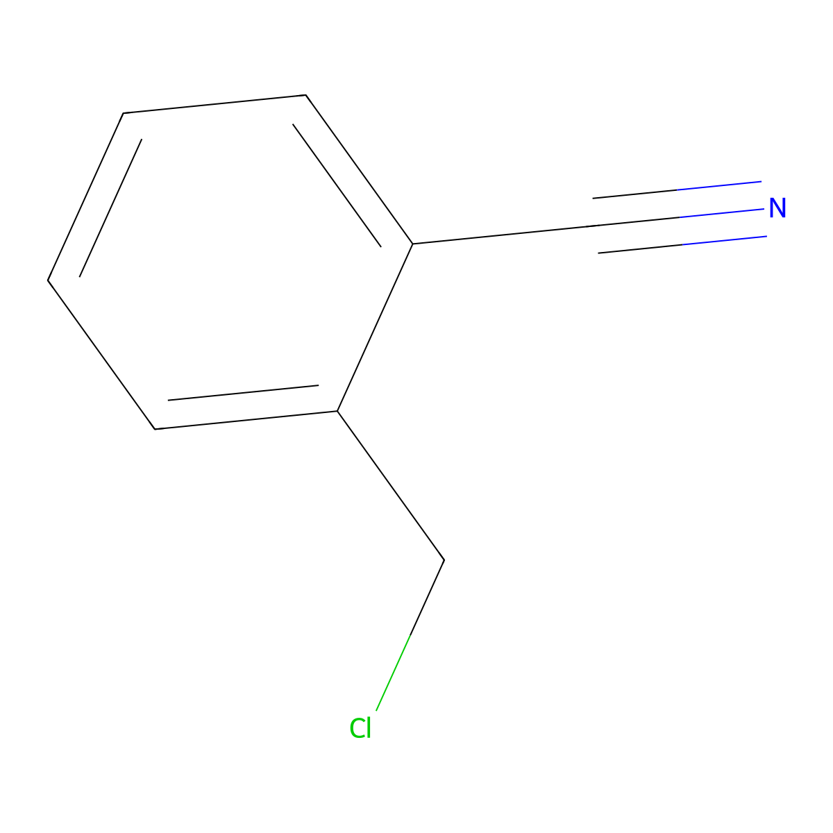 Benzonitrile, 2-(chloromethyl)- molecular structure, CAS 612-13-5