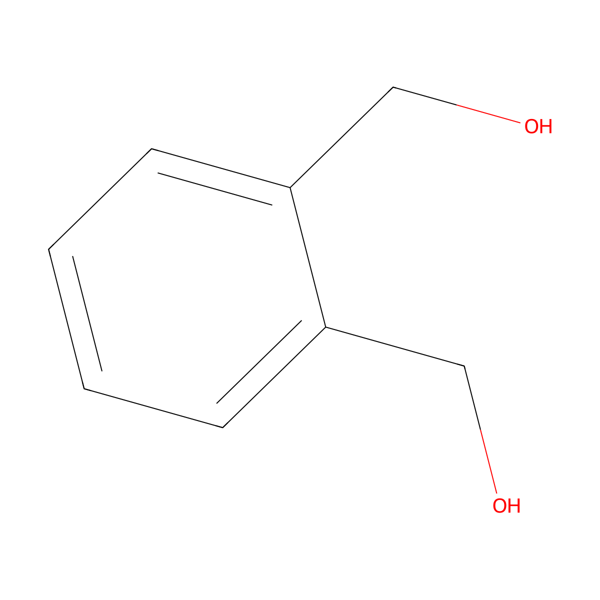 1,2-Benzenedimethanol molecular structure, CAS 612-14-6