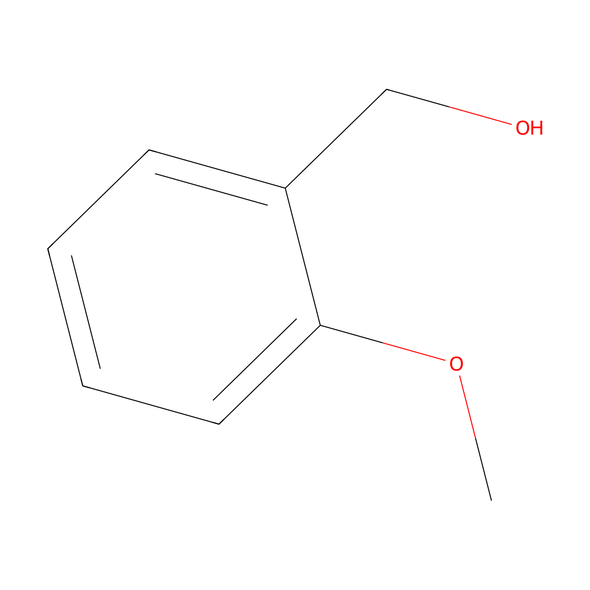 2-Methoxybenzyl alcohol molecular structure, CAS 612-16-8