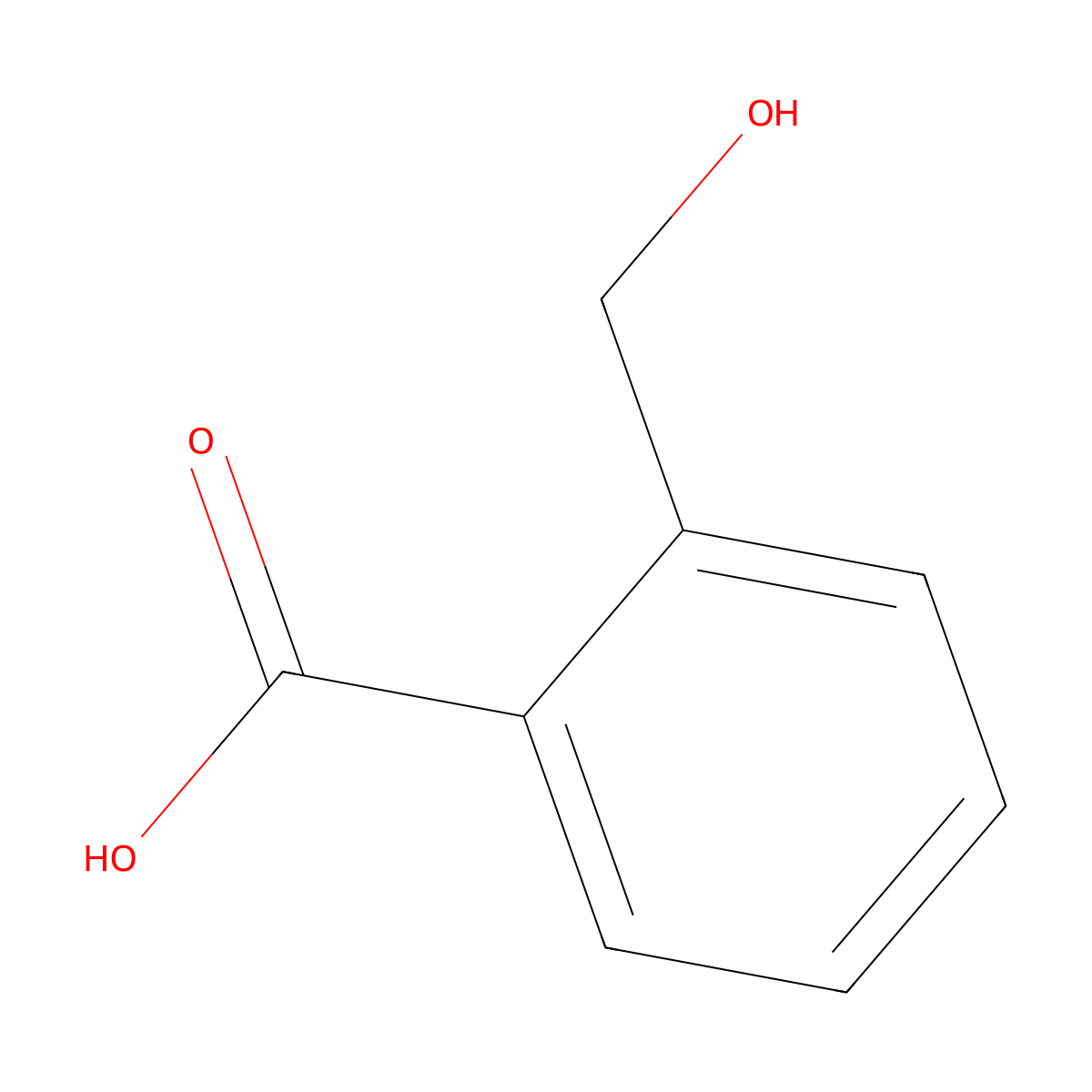 2-(Hydroxymethyl)benzoic acid molecular structure, CAS 612-20-4