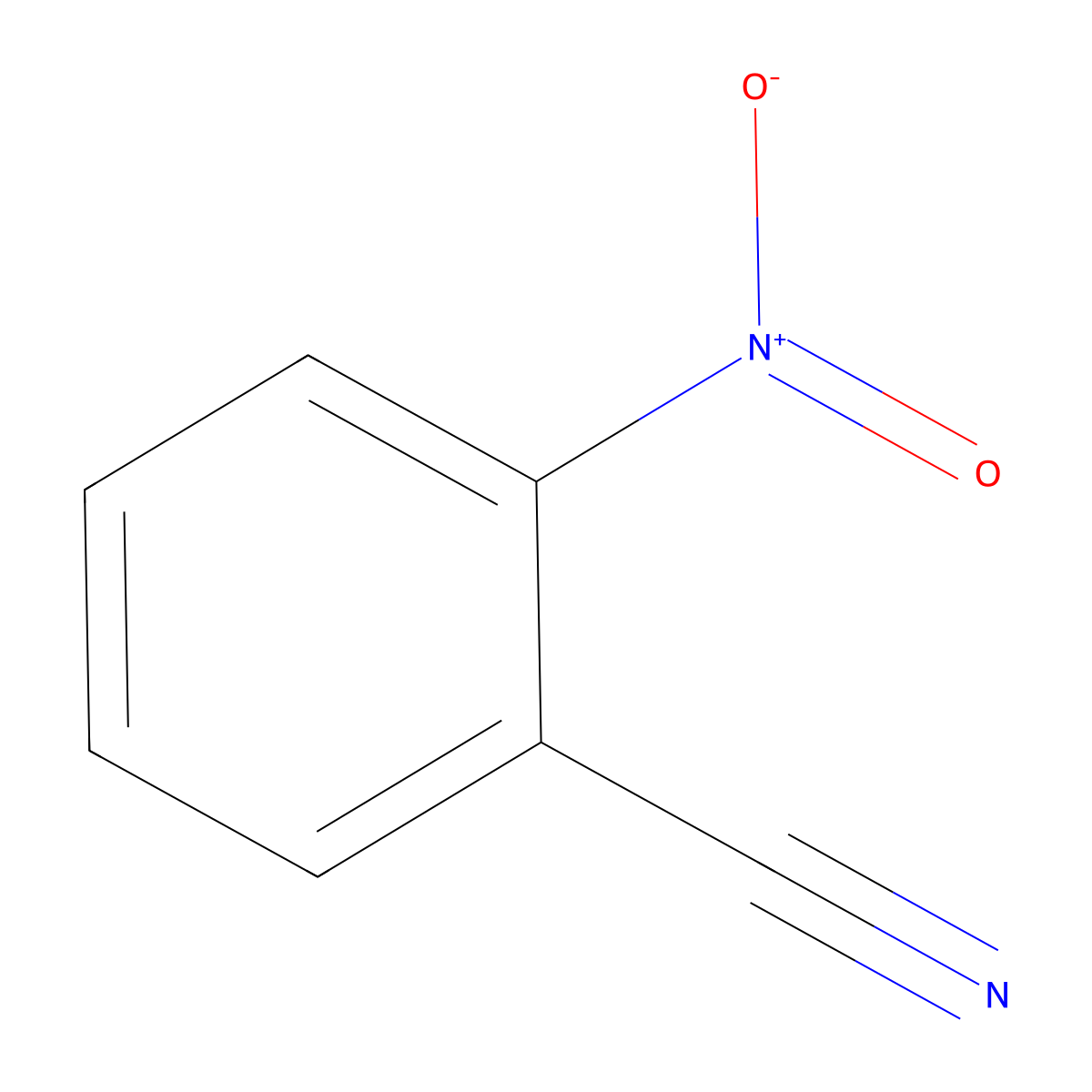 o-Nitrobenzonitrile molecular structure, CAS 612-24-8