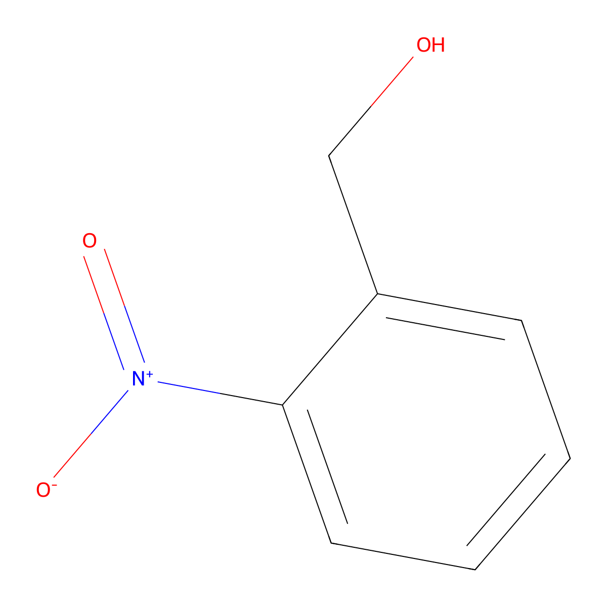 2-Nitrobenzyl alcohol molecular structure, CAS 612-25-9