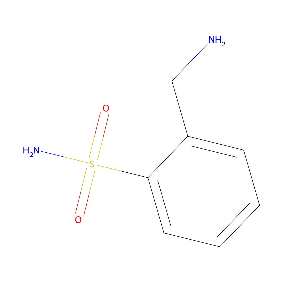 2-(Aminomethyl)benzene-1-sulfonamide molecular structure, CAS 612-30-6