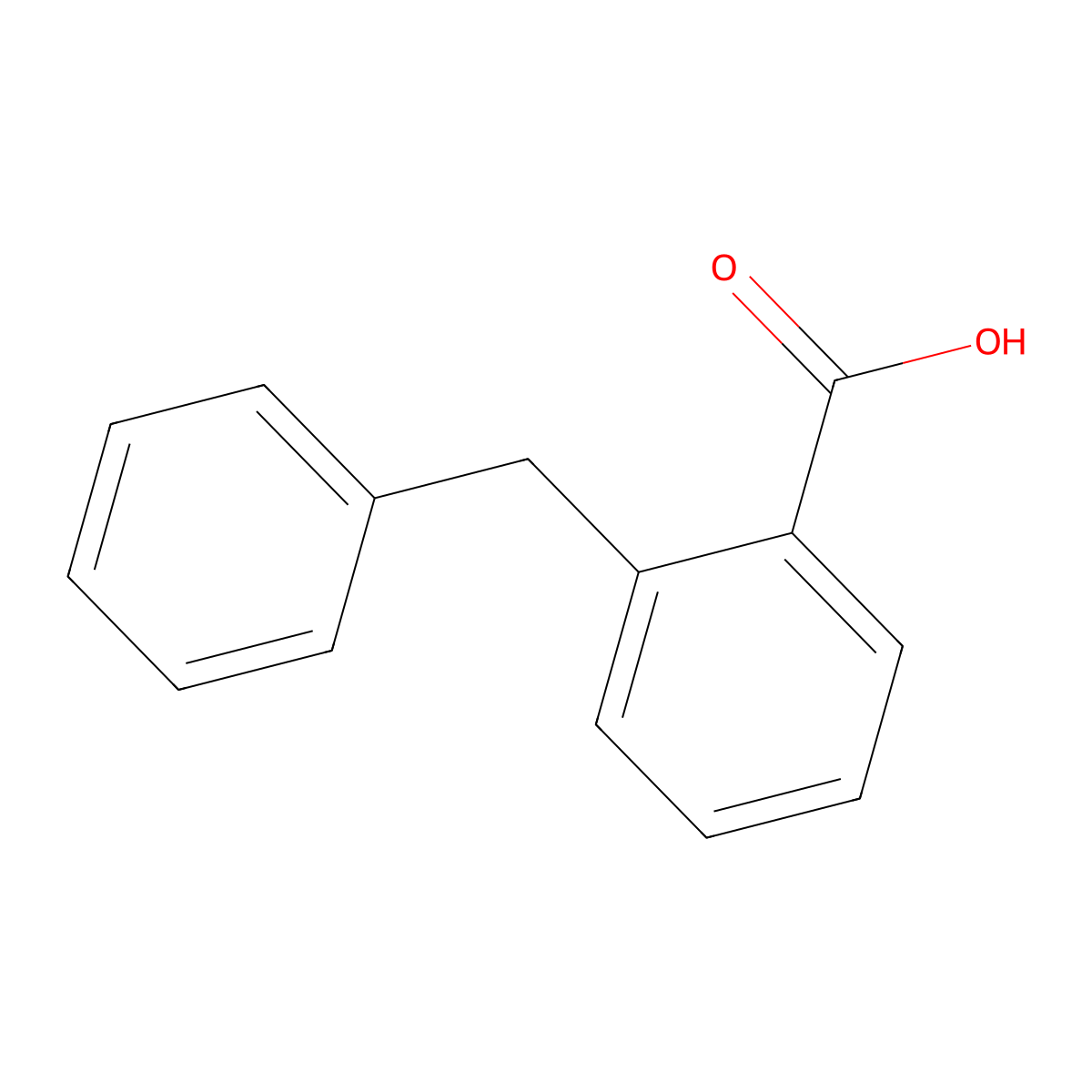 o-Benzylbenzoic acid molecular structure, CAS 612-35-1