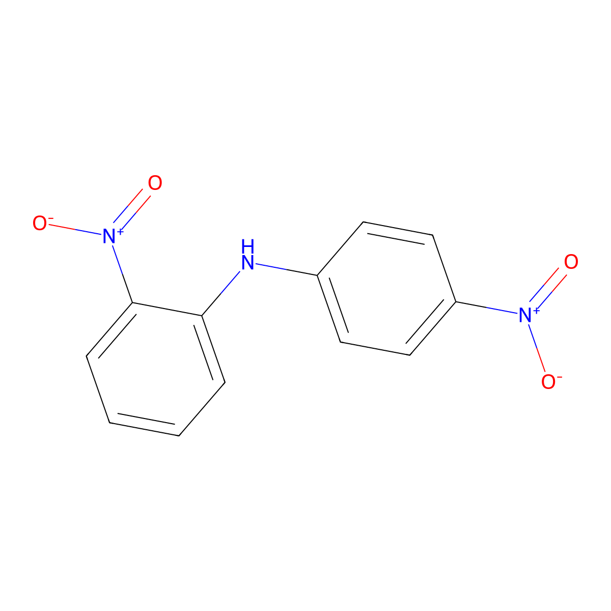 2-nitro-N-(4-nitrophenyl)aniline molecular structure, CAS 612-36-2