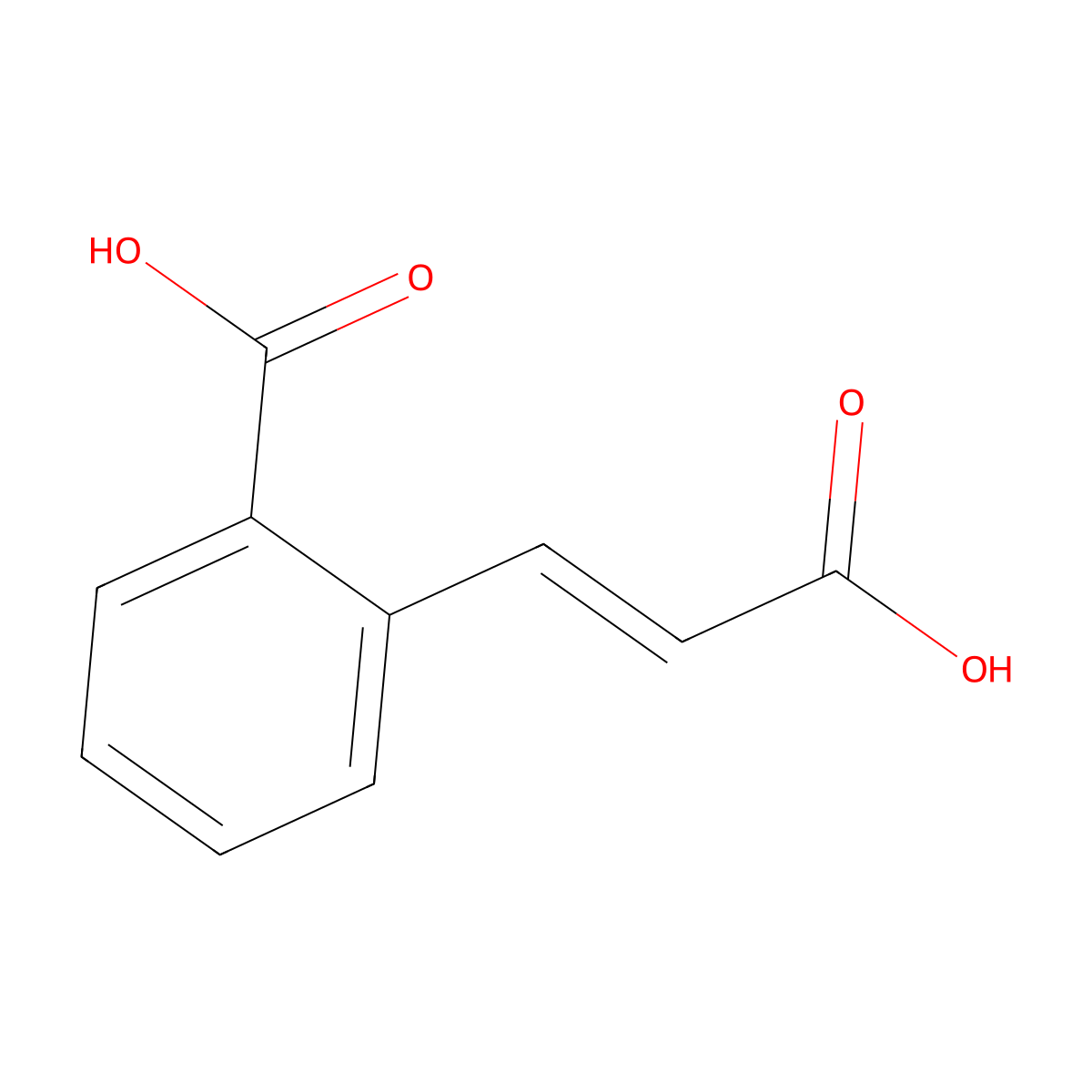 2-(2-Carboxyethenyl)benzoic acid molecular structure, CAS 612-40-8