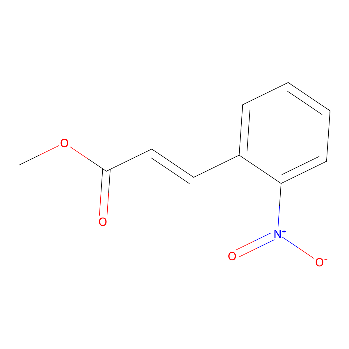 (E)-Methyl 3-(2-nitrophenyl)acrylate molecular structure, CAS 612-43-1