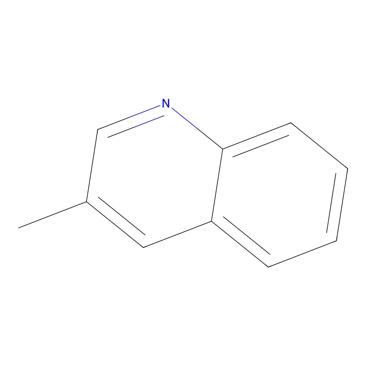 3-Methylquinoline molecular structure, CAS 612-58-8