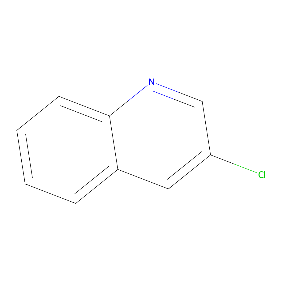 3-Chloroquinoline molecular structure, CAS 612-59-9