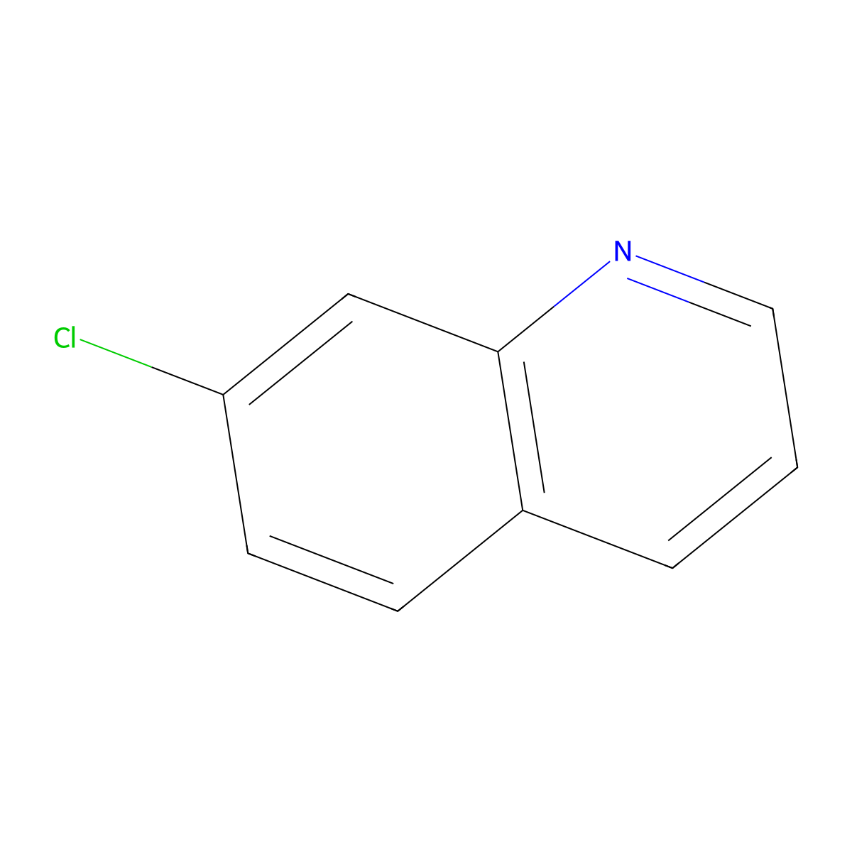 7-Chloroquinoline molecular structure, CAS 612-61-3