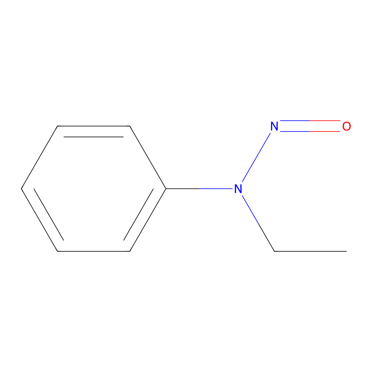 N-Nitroso-N-ethylaniline molecular structure, CAS 612-64-6