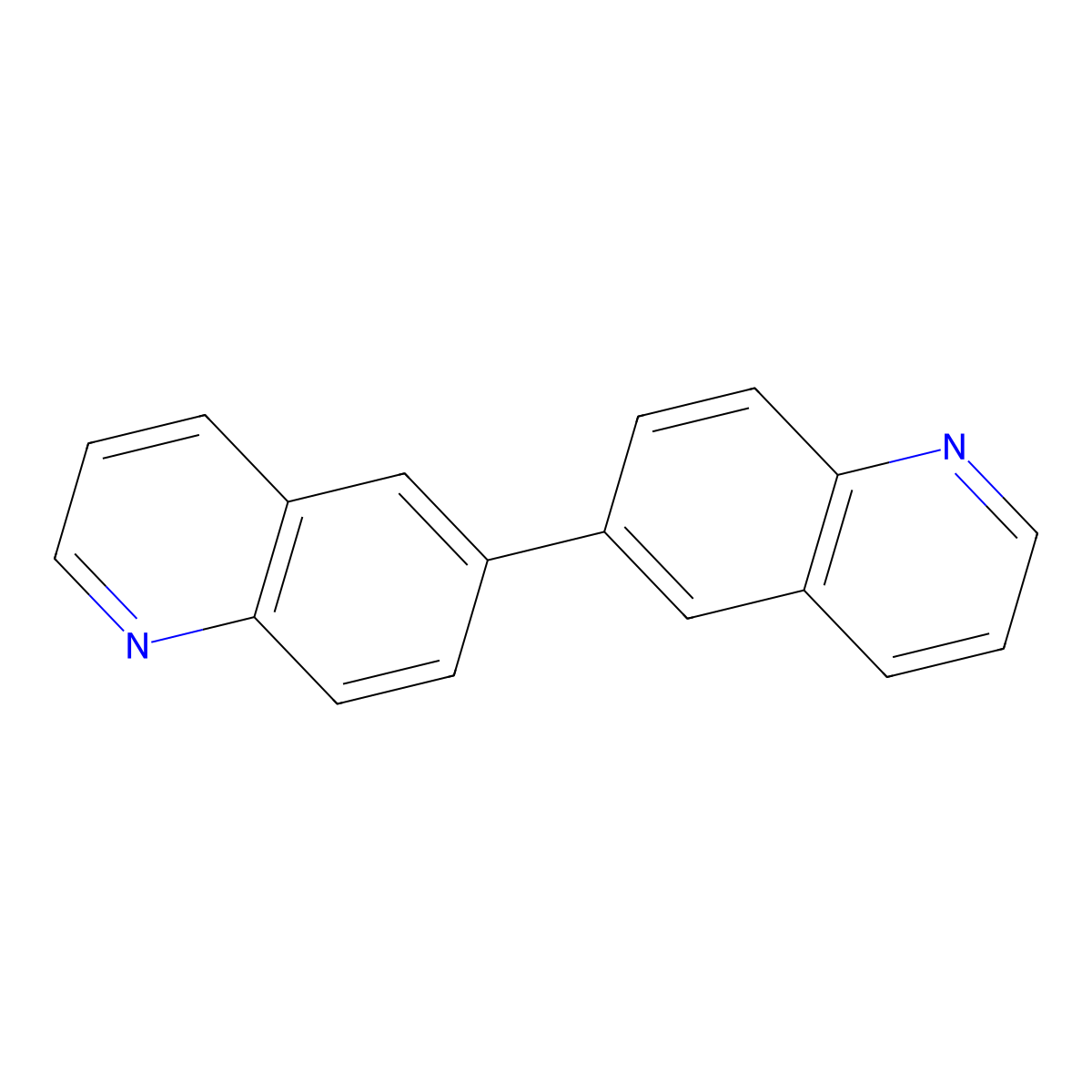 6,6'-Biquinoline molecular structure, CAS 612-79-3