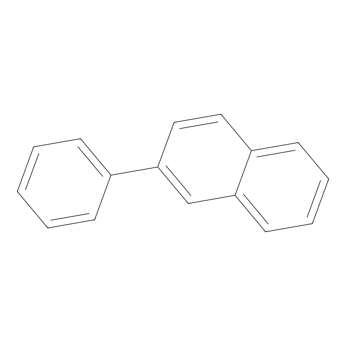 2-Phenylnaphthalene molecular structure, CAS 612-94-2