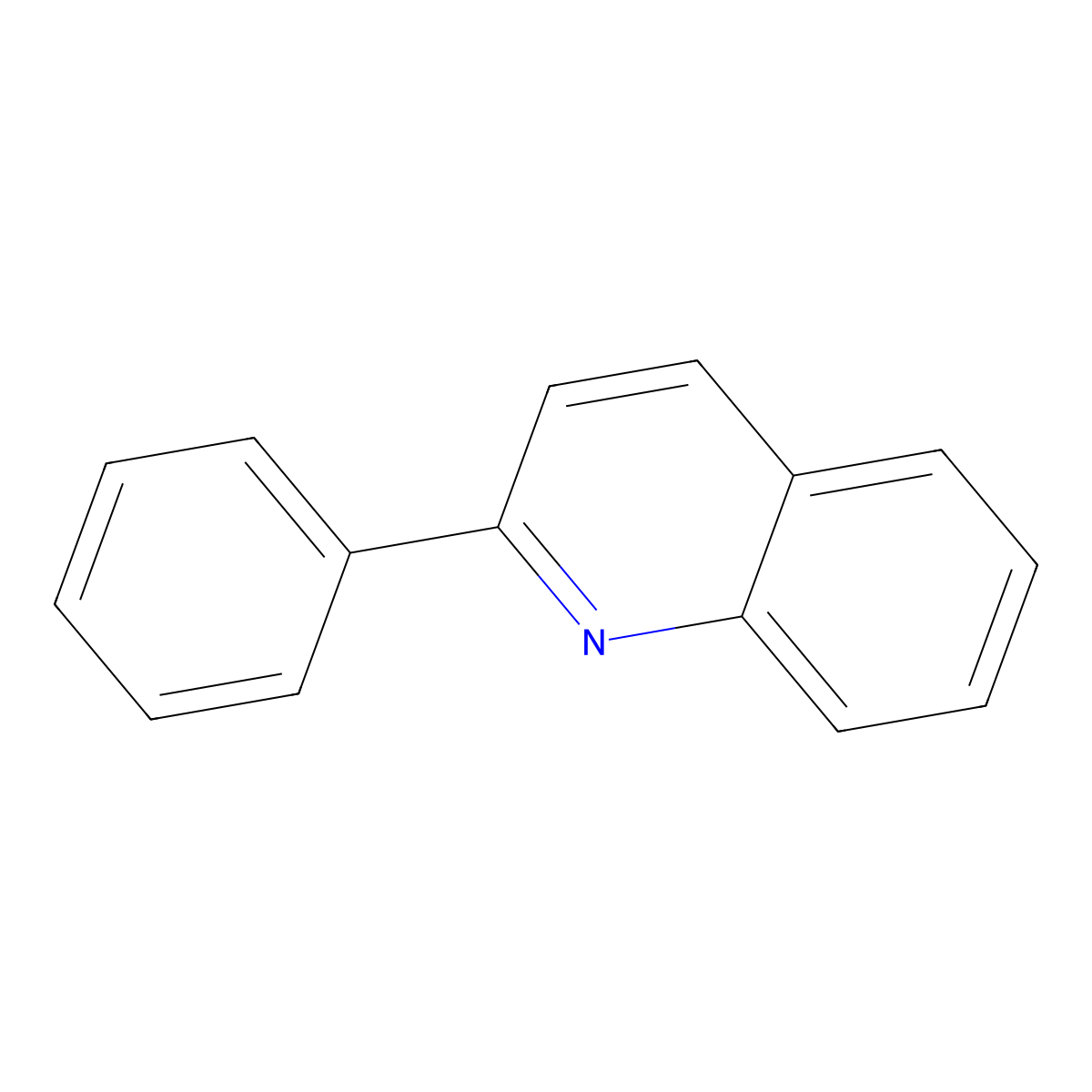 2-Phenylquinoline molecular structure, CAS 612-96-4