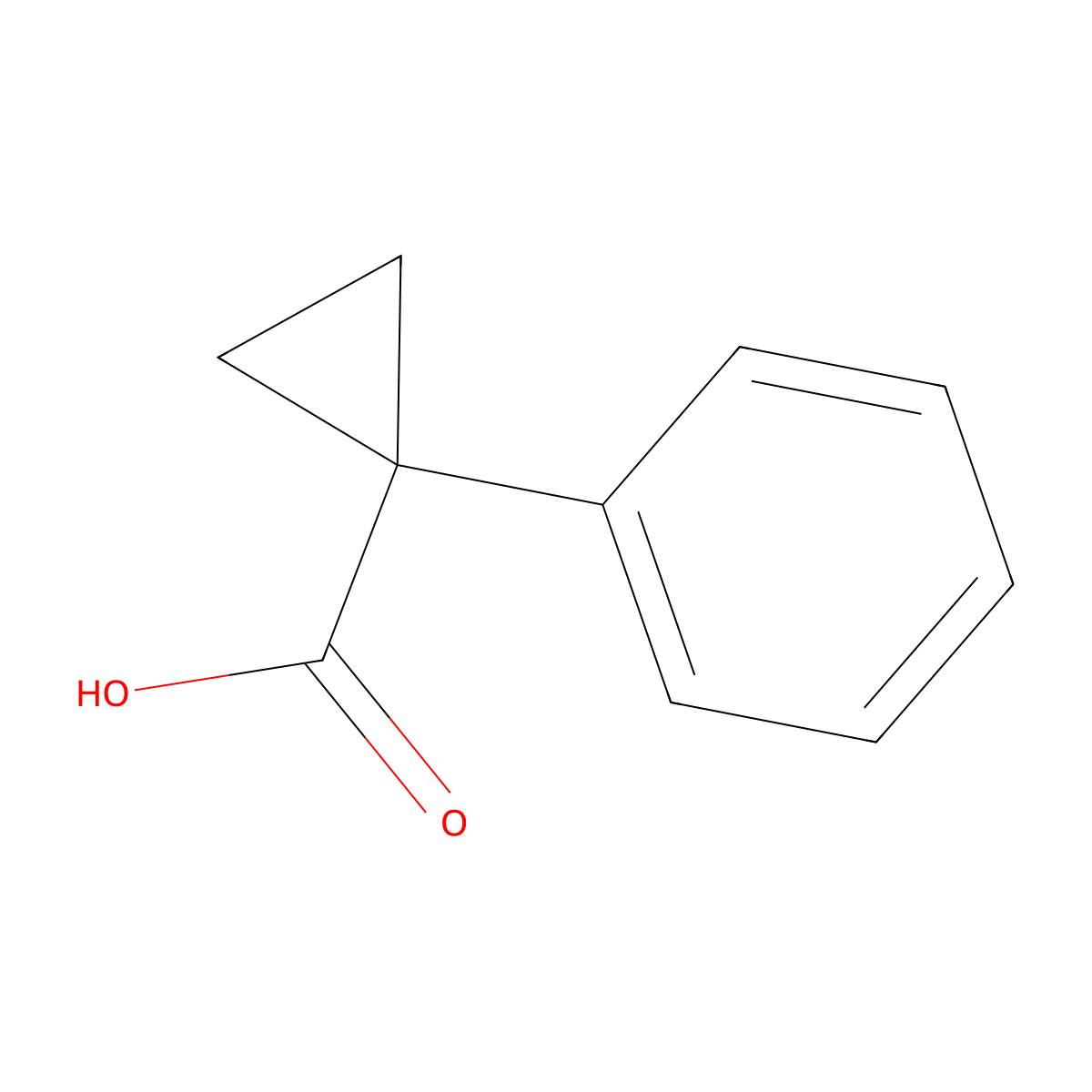 1-Phenylcyclopropanecarboxylic acid molecular structure, CAS 6120-95-2