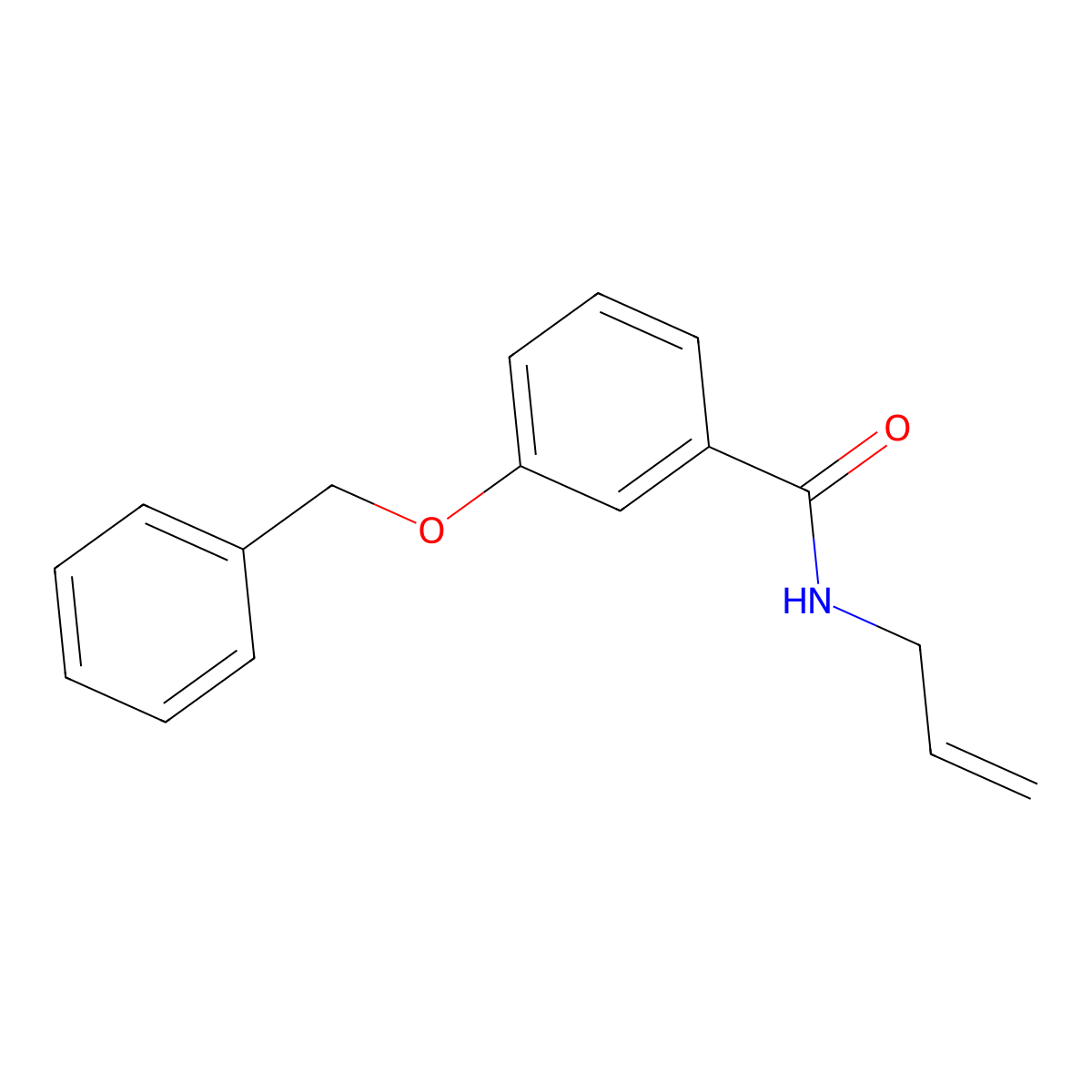 3-phenylmethoxy-N-prop-2-enylbenzamide molecular structure, CAS 6120-98-5