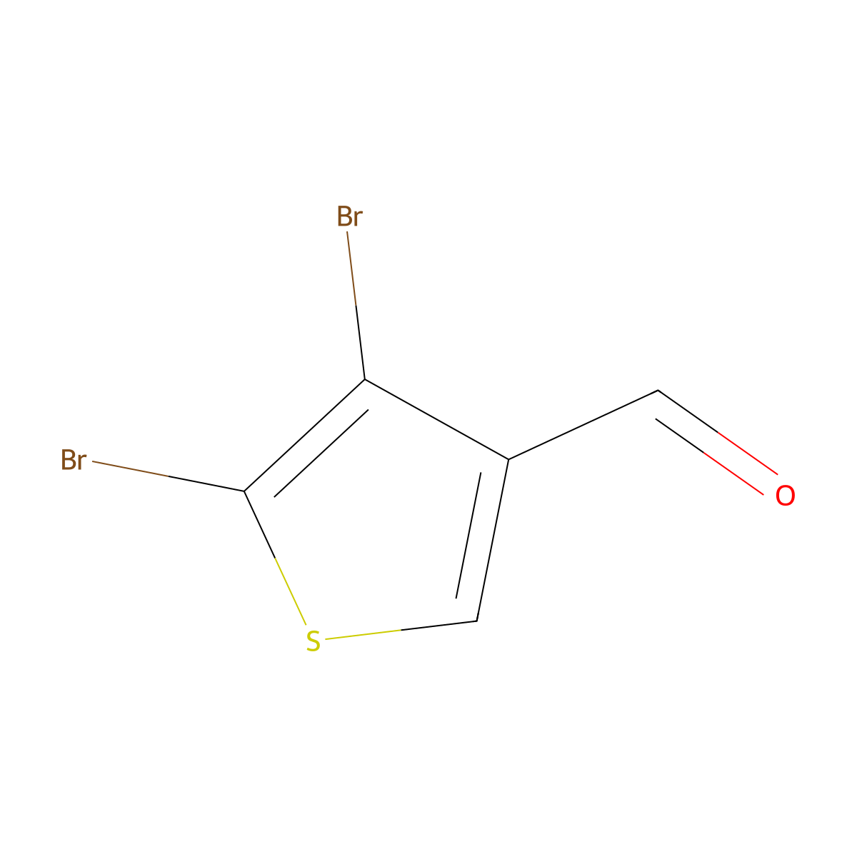 4,5-Dibromothiophene-3-carbaldehyde molecular structure, CAS 61200-56-4