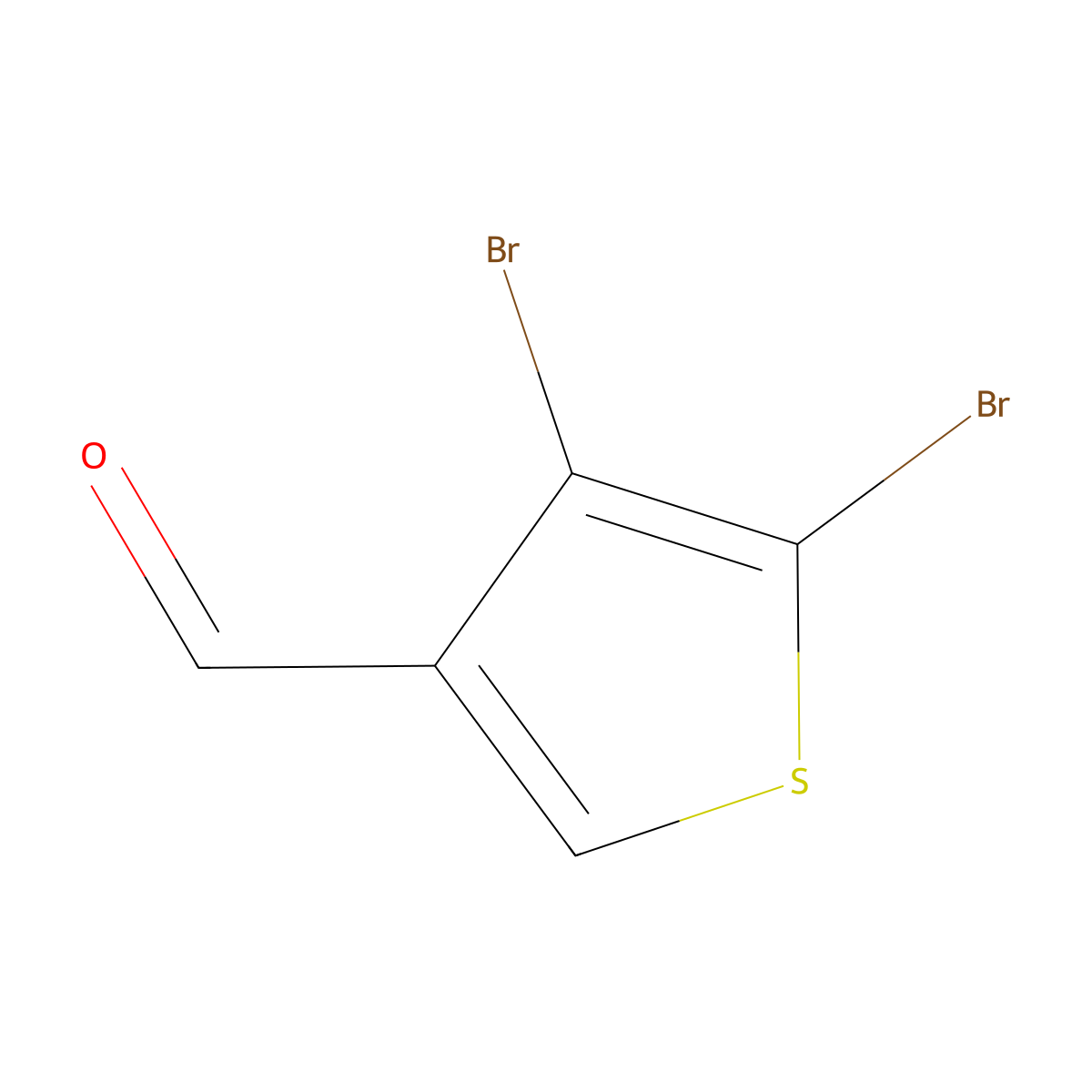 4,5-Dibromothiophene-3-carbaldehyde molecular structure, CAS 61200-56-4