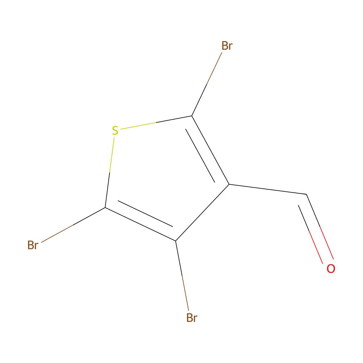 3-Thiophenecarboxaldehyde, 2,4,5-tribromo- molecular structure, CAS 61200-58-6