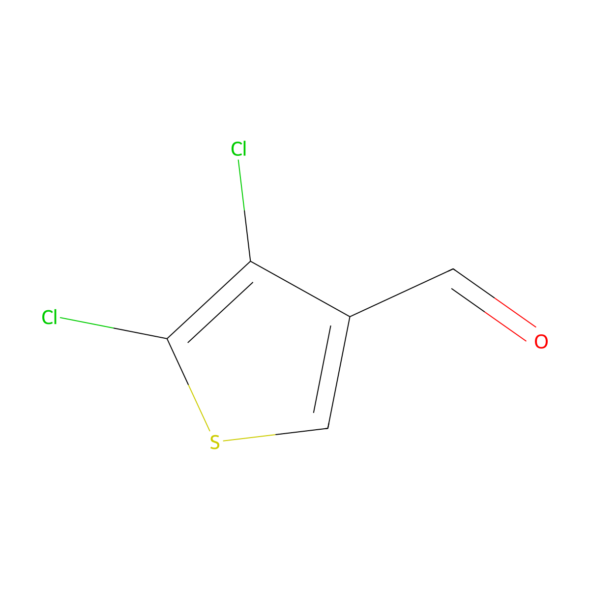4,5-Dichlorothiophene-3-carbaldehyde molecular structure, CAS 61200-59-7
