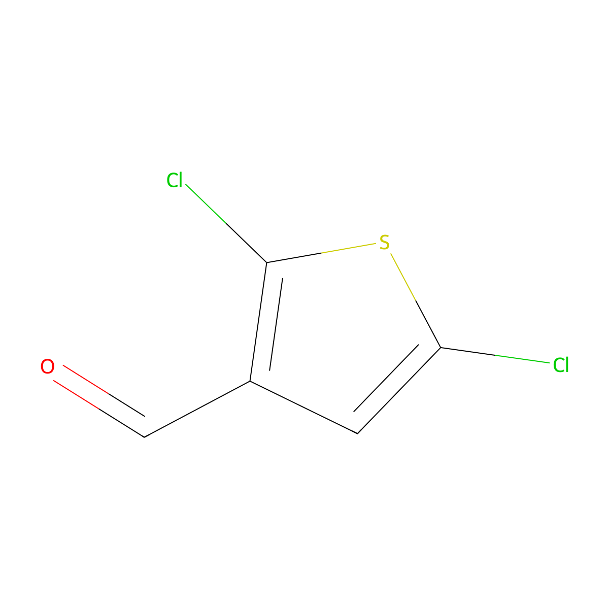2,5-Dichlorothiophene-3-carbaldehyde molecular structure, CAS 61200-60-0
