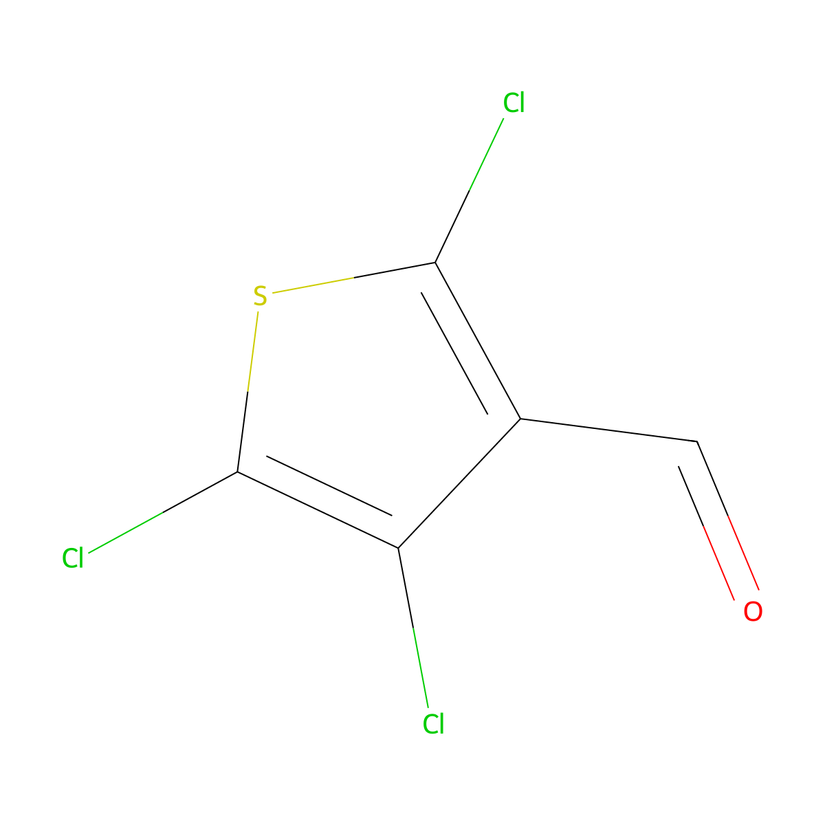 2,4,5-Trichlorothiophene-3-carbaldehyde molecular structure, CAS 61200-61-1