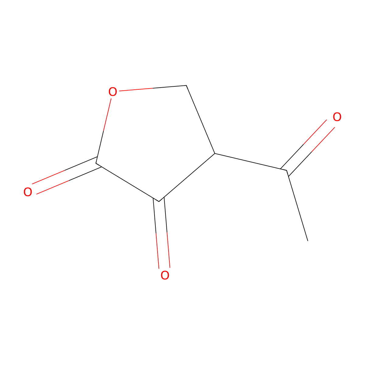 2,3-Furandione, 4-acetyldihydro- molecular structure, CAS 61203-07-4