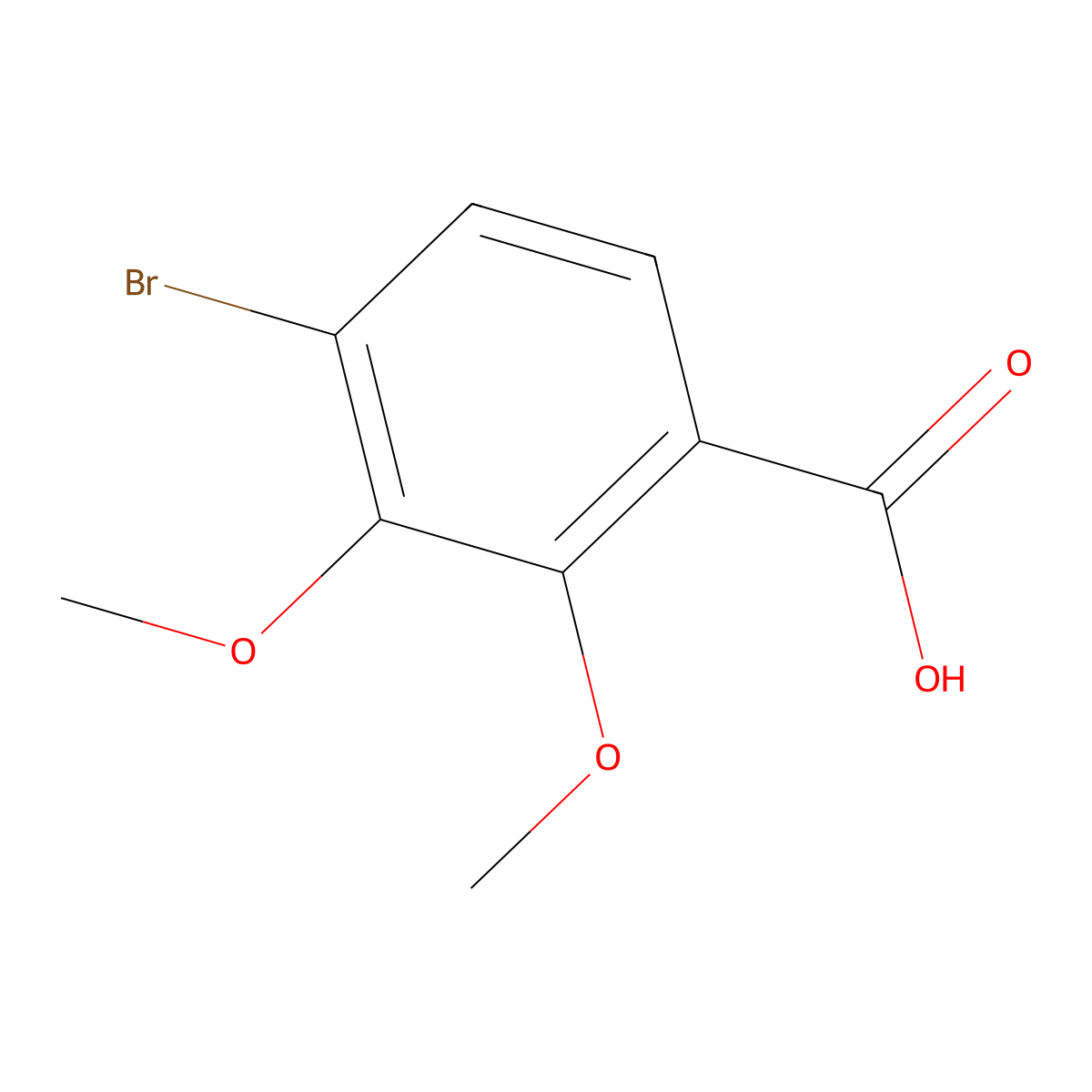 4-Bromo-2,3-dimethoxybenzoic acid molecular structure, CAS 61203-49-4