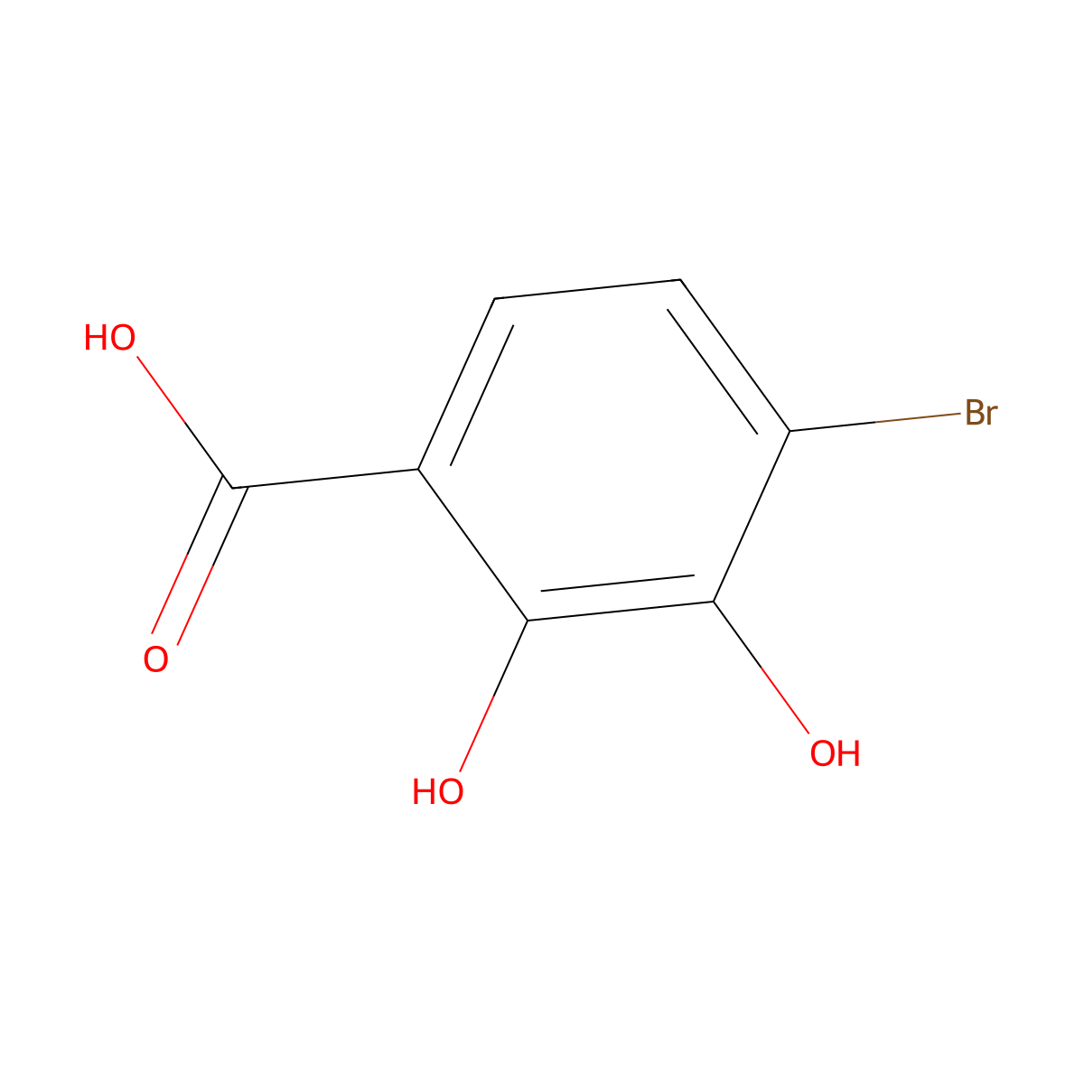 4-Bromo-2,3-dihydroxybenzoic acid molecular structure, CAS 61203-52-9