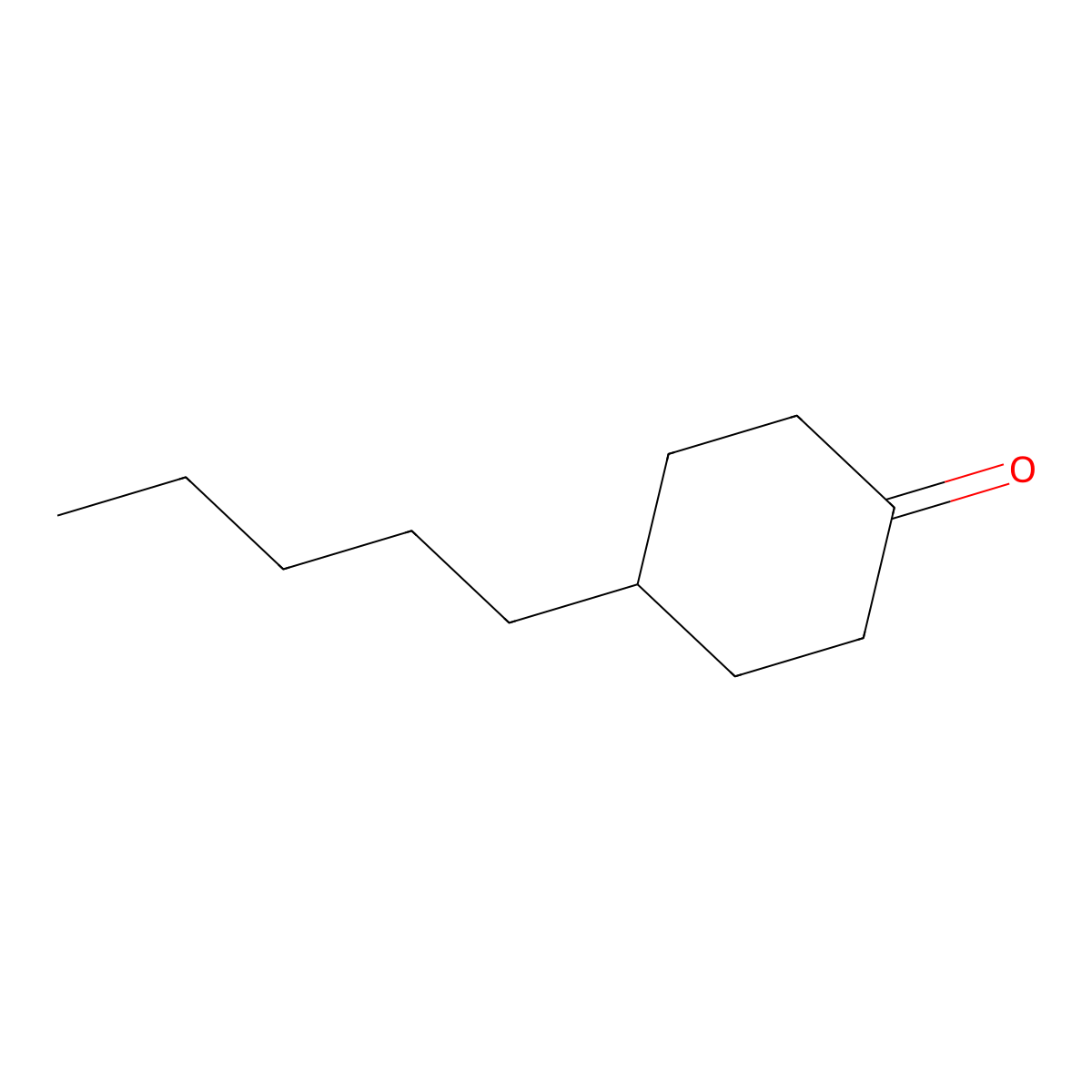 4-Pentylcyclohexanone molecular structure, CAS 61203-83-6