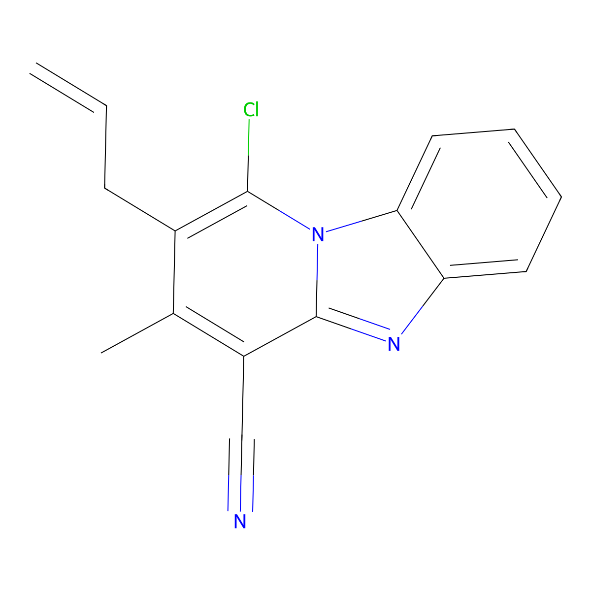 1-Chloro-3-methyl-2-(prop-2-en-1-yl)pyrido[1,2-a]benzimidazole-4-carbonitrile molecular structure, CAS 612037-37-3