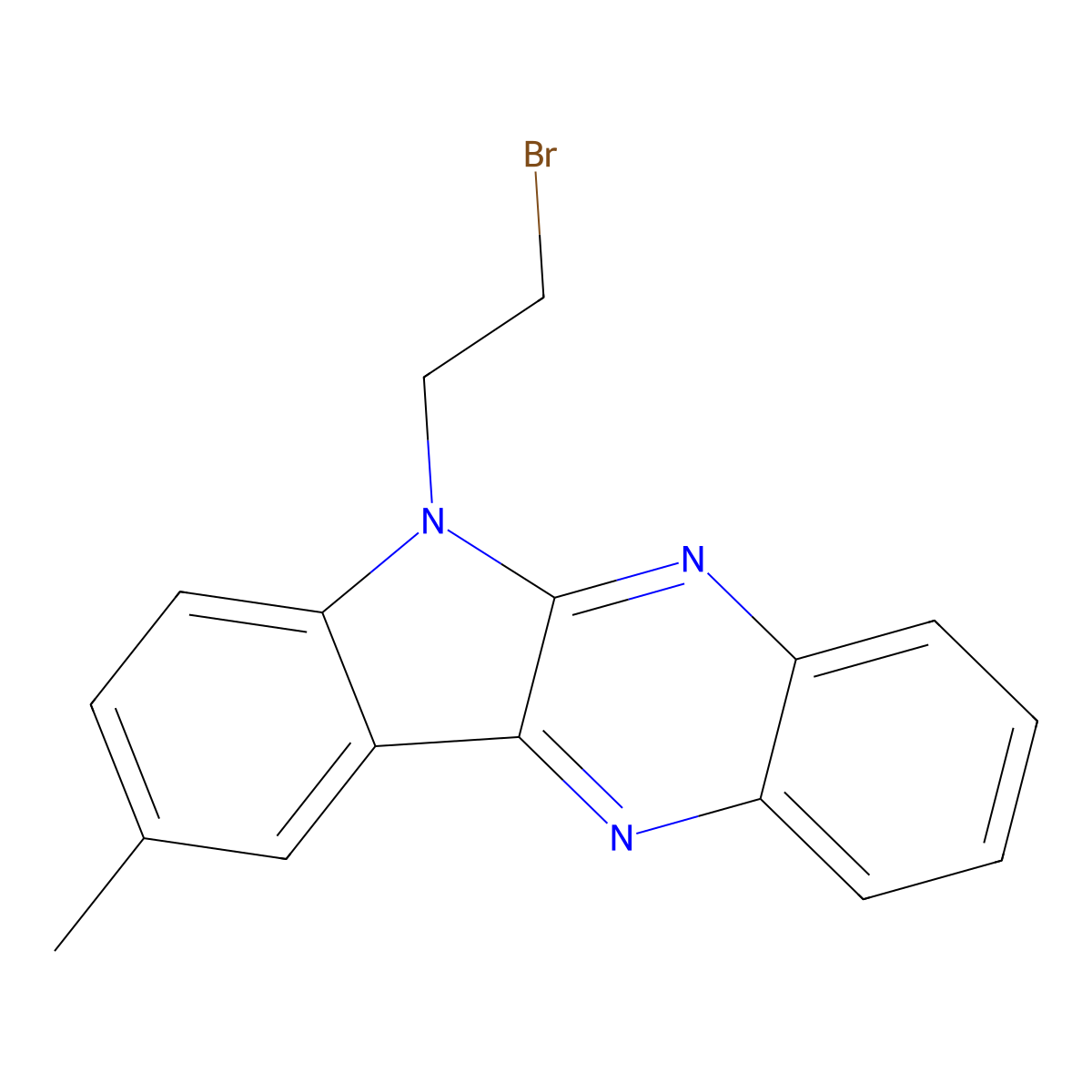 5-(2-Bromoethyl)-2-methylindolo[2,3-b]quinoxaline molecular structure, CAS 612041-04-0