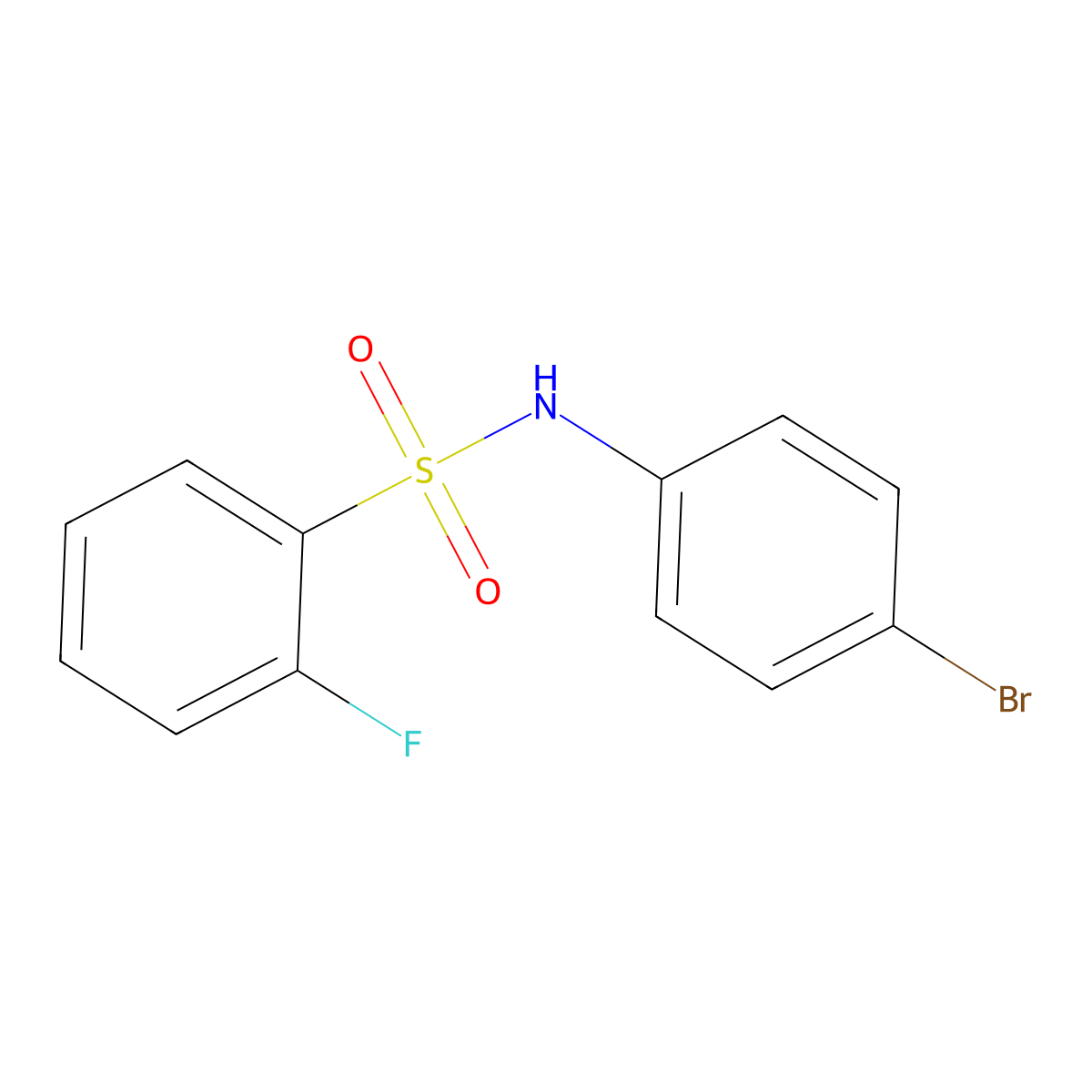 (4-Bromophenyl)[(2-fluorophenyl)sulfonyl]amine molecular structure, CAS 612041-58-4