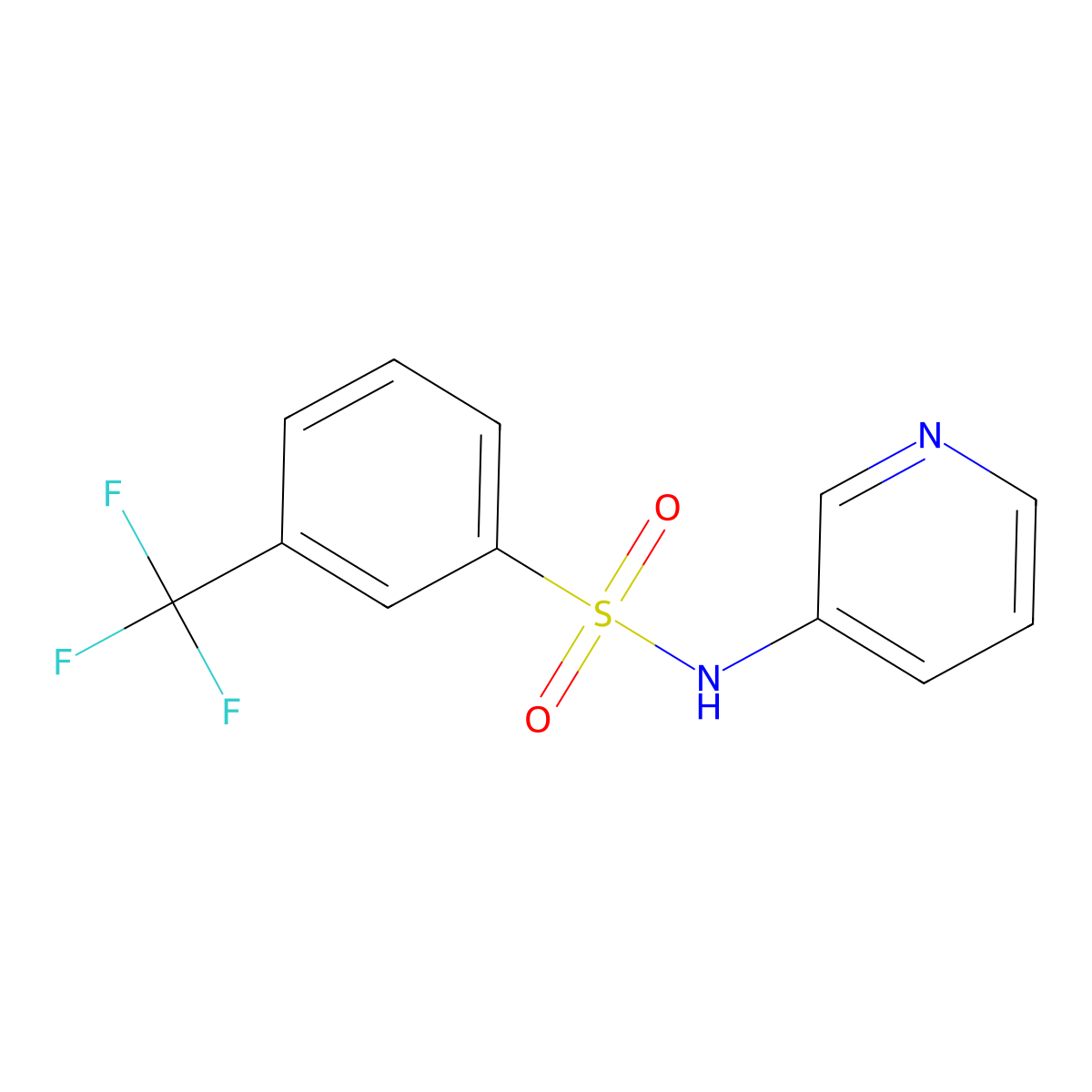 3-Pyridyl{[3-(trifluoromethyl)phenyl]sulfonyl}amine molecular structure, CAS 612042-11-2