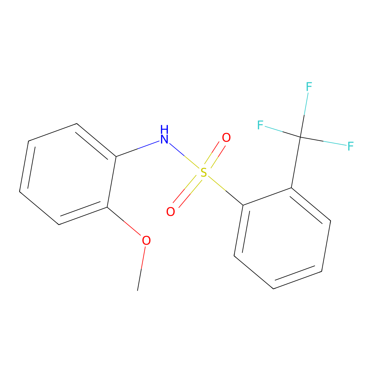 N-(2-methoxyphenyl)-2-(trifluoromethyl)benzenesulfonamide molecular structure, CAS 612042-48-5