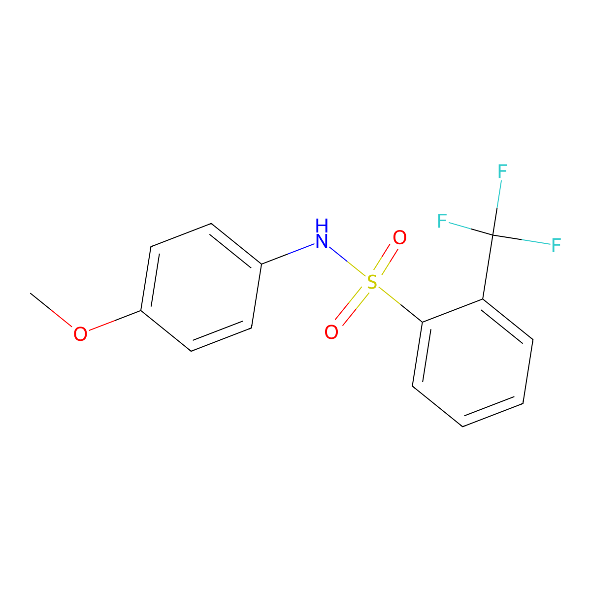 (4-Methoxyphenyl){[2-(trifluoromethyl)phenyl]sulfonyl}amine molecular structure, CAS 612042-52-1