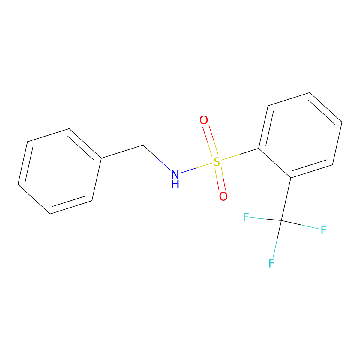 N-benzyl-2-(trifluoromethyl)benzene-1-sulfonamide molecular structure, CAS 612042-73-6