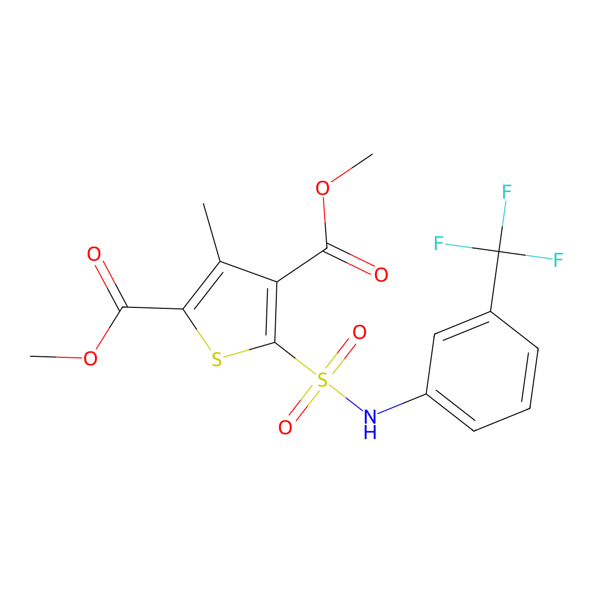 C16H14F3NO6S2 molecular structure, CAS 612043-88-6