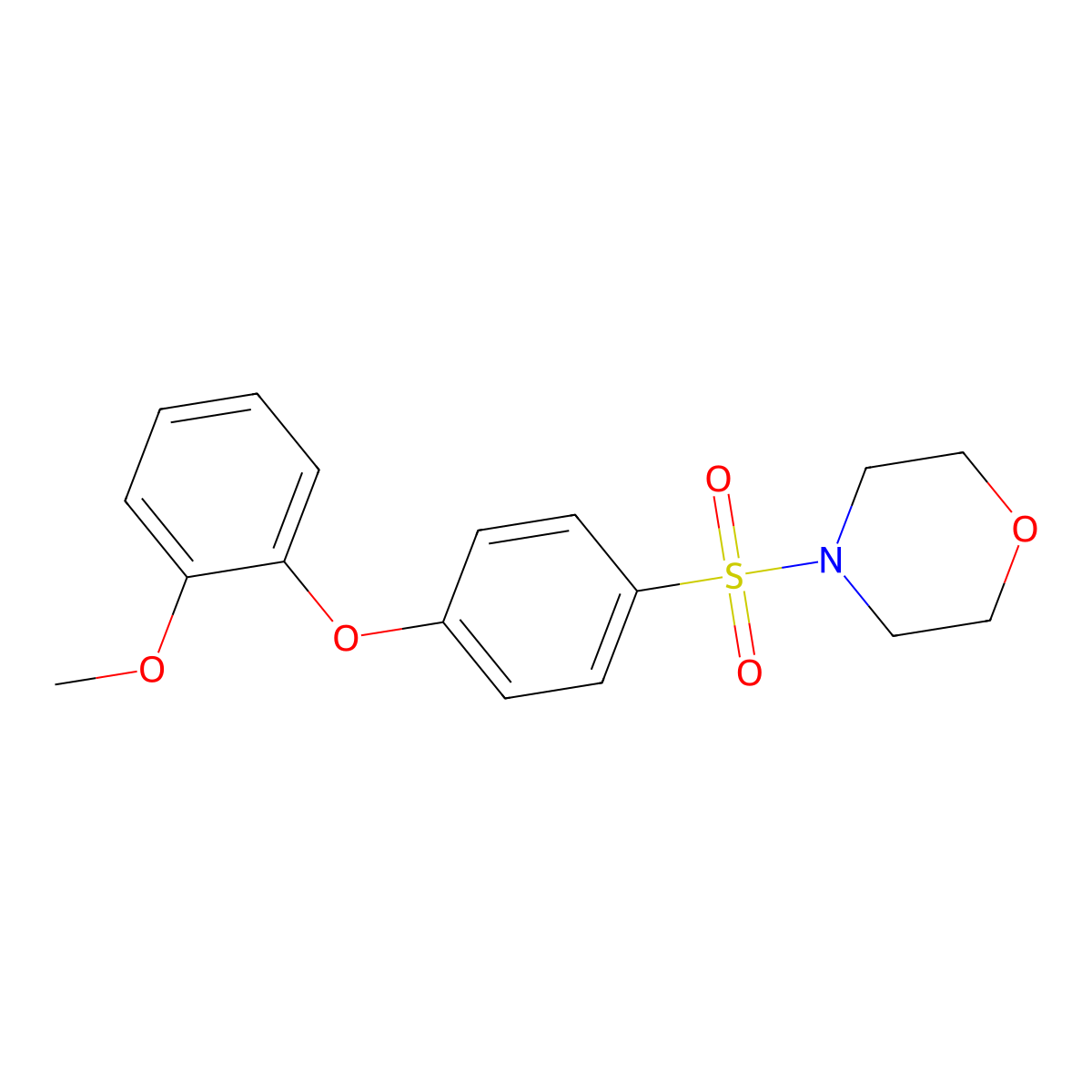 4-((4-(2-Methoxyphenoxy)phenyl)sulfonyl)morpholine molecular structure, CAS 612044-64-1