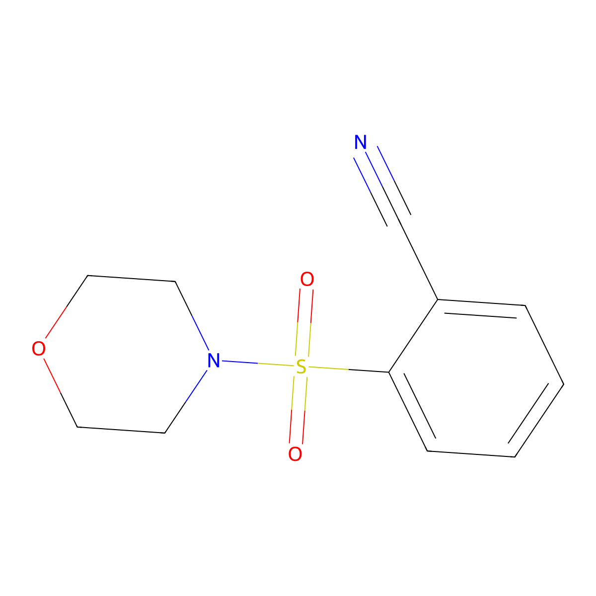 2-(Morpholine-4-sulfonyl)benzonitrile molecular structure, CAS 612045-76-8