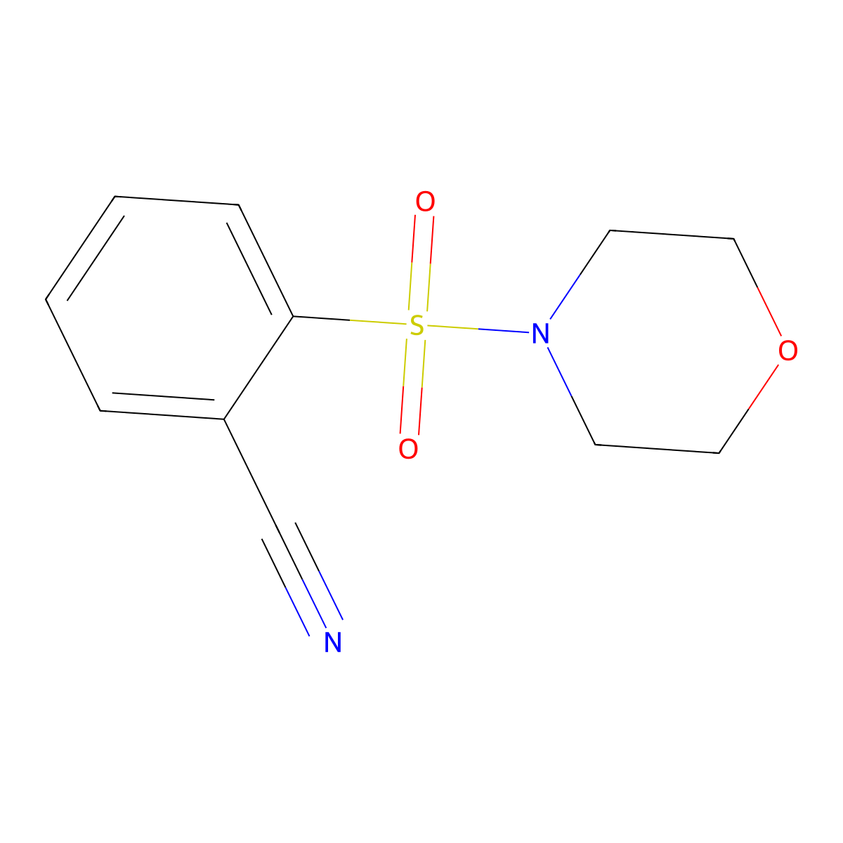 2-(Morpholine-4-sulfonyl)benzonitrile molecular structure, CAS 612045-76-8