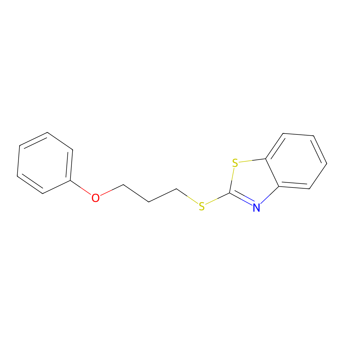 2-(3-Phenoxypropylsulfanyl)-1,3-benzothiazole molecular structure, CAS 612046-15-8