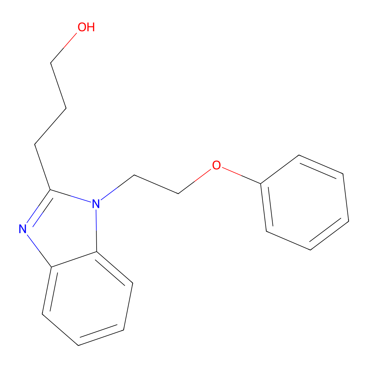 3-[1-(2-Phenoxyethyl)benzimidazol-2-yl]propan-1-ol molecular structure, CAS 612047-05-9
